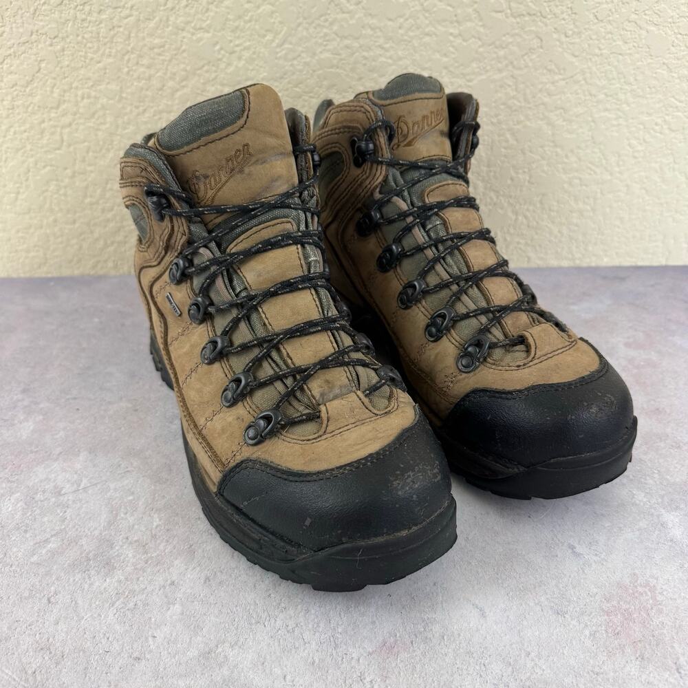 Danner 453 Boots Mens 9 EE Tan Leather GTX Waterproof Hiking Missing Insoles